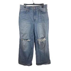 Madewell Superwide-Leg Jeans High Waisted Size 30 Petite‎